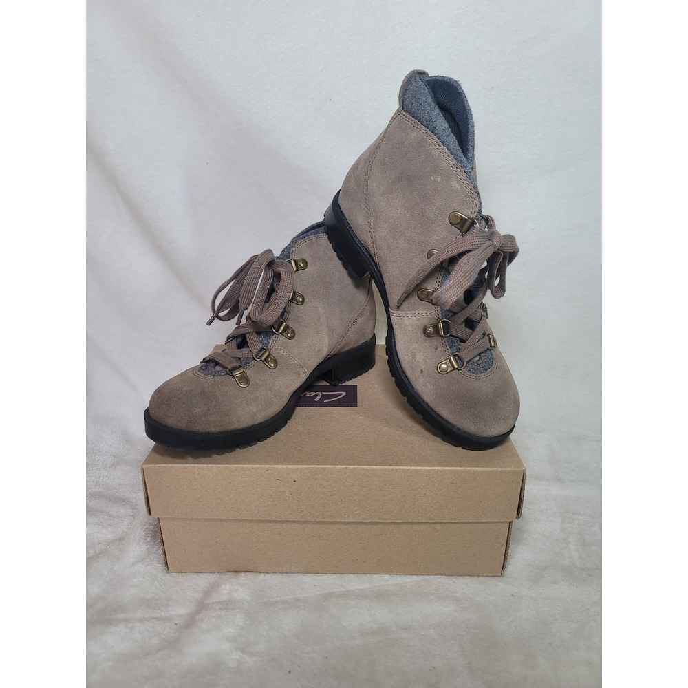 Clarks Faralyn Alpha Suede Hiking Boots Gorpcore Chic Heritage Taupe Brown 7M